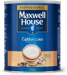 Cappuccino - Kapučíno - Maxwell House Cappuccino Instant Coffee 750g UK