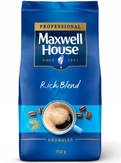 Instantná káva - Maxwell House Rich Blend - sáčok s instantnou kávou 750 g