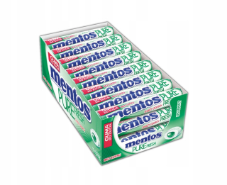Mentos Pure Fresh SPEARMINT bez cukru 24 x 15,5 g