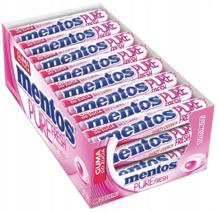 Mentos tuti frutti žuvačky bez cukru24x15.5g