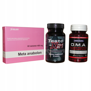 Testosterón - META ANABOLONE TESTO - X 21 + OMA Winstrol Steroidy