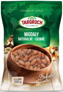 Orechy - Kalifornia tmavé mandle 1 000 g 1 kg Targroch