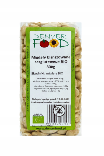 Orechy - Bezlepkové blanšírované mandle BIO 300g