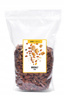 Orechy - ALMONDS Všetky 1KG Kalifornské prírodné