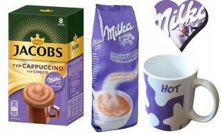 Cappuccino - Kapučíno - Milka Cappuccino Jacobs + Milka na pitie + hrnček