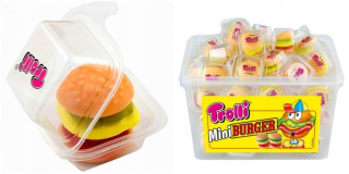 Mini burger - želé Trolli 60 ks