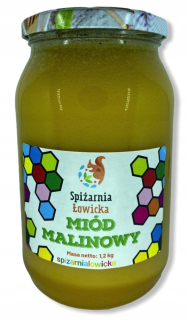 Malinový med s rozdrvený 1,2 kg 100% prírodný