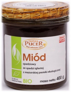 Medovicový med z ihličnatej medovice BIO 400 g Pucer