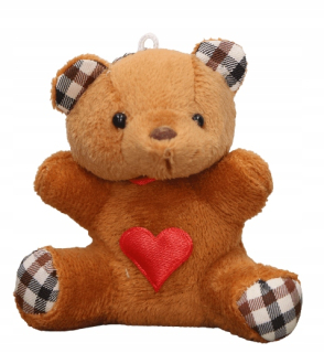Darček na Valentína - Bear Key prsteň so srdcom darčekový bronzový deň svätého Valentína