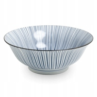 Ázijska kuchyňa - Porcelánová misa v modrých pruhoch