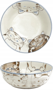 Misa s mačkami neko modrá Ø 15,8 cm h 5,4 cm