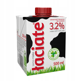 Mlieko 8x pinted UHT 0.5L 500ml 3,2% červenej