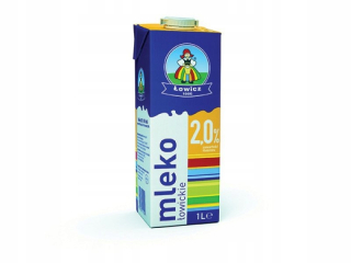 ŁOWICKIE prémiové mlieko, UTH, 2%, 1l
