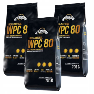 Proteín - Mlukovita Hercules 100% Prírodné WPC80 2100G proteín