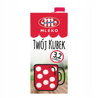 Milkovita Mlieko váš CUP 1L 3,2% WELD 12PCS