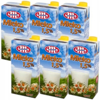 Mlekovita UHT mlieko 1,5% sada 6x 1L