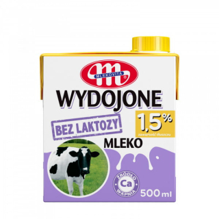 Milkovita mlieko bez laktózy 0,5l 1,5% zvaru 12s
