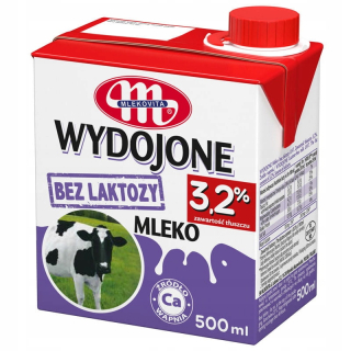 Milkovita mlieko bez laktózy 0,5l 3,2% Snitch 12s