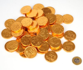 Čokoládové mince Euro 100 ks