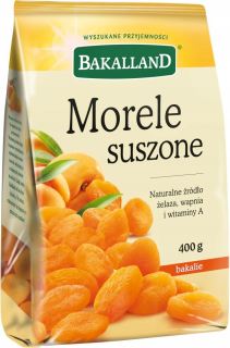 Sušené ovocie - Marhule celé ovocie bakalland 400g