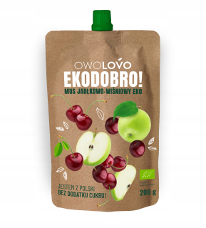 Mus mush Eco Apple-Cherry Owolovo * 16 x 200 g * NEW