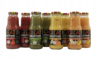 Ovocie mousse zeleninový koktail 8 x 300ml mix akumulátor
