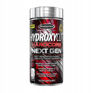 Spaľovač tuku - Muscletech Hydroxycut Hardcore Next Gen 100 viečok.