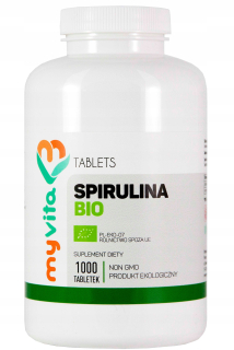 MYVITA SPIRULINA BIO 250 mg, 1000Tabl. ekologický
