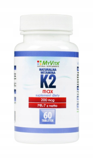 MyVita Vitamín K2 Max MK-7 s Natto 60tabl. (200mc
