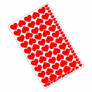 Darček na Valentína - Valentínske srdcové nálepky Heart Heart S07