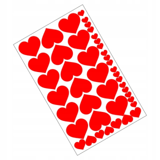 Darček na Valentína - Valentínske nálepky srdca srdce S08