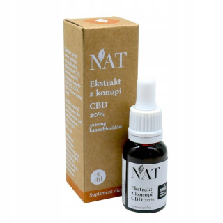 CBD - Olej NAT - konopný extrakt 20% CBD 15 ml ____
