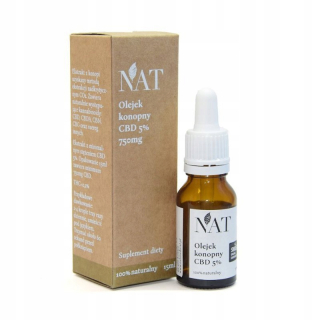 CBD - NAT OLEJEK - konope extrakt 5% CBD 15 ml ______