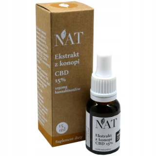 CBD - NAT HAPPY OIL CBD 15% prírodný výťažok 15ml