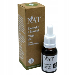 CBD - NAT HAPPY OIL CBD 5% extrakt z 750 mg 15 ml