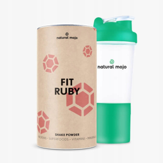 Prírodné Mojo Fit Shake - Fit Ruby + Shaker