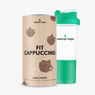 Prírodné Mojo Fit Shake-set Cappuccino + Shaker