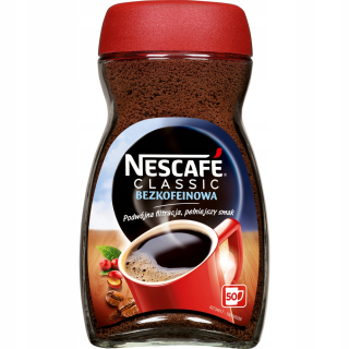 Instantná káva -  NESCAFÉ CLASSICKEJ DEAFFAFAFINOVEJ KÁVA. 100G JAR