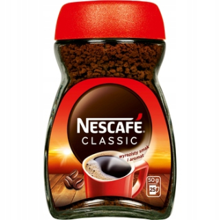 Instantná káva - Nescafé klasická káva sa rozpúšťa. 50g-4ks.