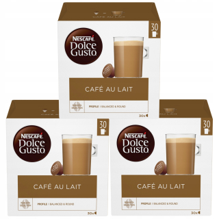 Kávové kapsule - NESCAFE DOLCE GUSTO CAFÉ AU LAIT 90 Kapsuly 3x30