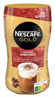 Cappuccino - Kapučíno - NESCAFE Cappucco Zlatá káva bez Kaffeínu 250 s de