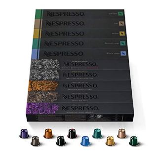 Kávové kapsule - Nespresso 10 x 10 rôznych typov kapsúl pre vystavenie