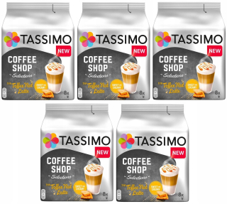 Kávové kapsule - Nová kapsula 5 x 8 Tassimo Toffee NUT LATTE CREAMY