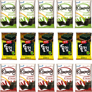 Japonska kuchyňa - Nori riasy pečené riasy so soľou + kimchi + wasabi