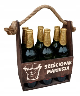 NOSIČ NA PIVO S DARČEKOM NA GRAVÍR