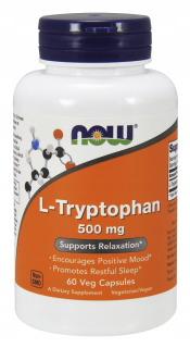 Aminokyseliny - Teraz potraviny L-tryptofán 500 mg 60 čiapky aminokyseliny