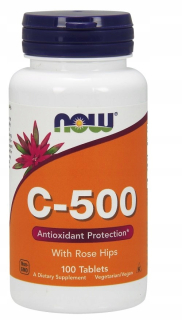 Teraz potraviny - Vitamín C-500 s divokou ružou, 100 kartami