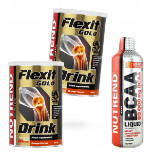Ochrana kĺbov -  NUTREND 2x FLEXIT NÁPOJ ZLATO 400 BCAA 1000ml KĹBY