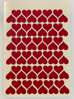 Darček na Valentína - Štítky označovanie nálepiek Valentín sŕdc 66 ks
