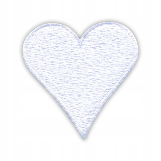 Darček na Valentína - Patches Heart - biela, láska, láskavo vyšíva